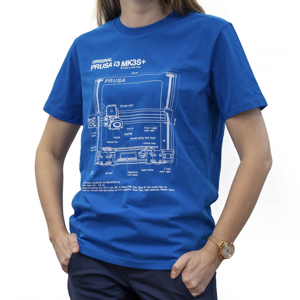 Original Prusa T shirt MK3S Blueprint XXL Original Prusa 3D printers directly from Josef Prusa