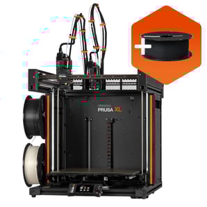 Sestavená 3D tiskárna Original Prusa XL s dvěma nástrojovými hlavami