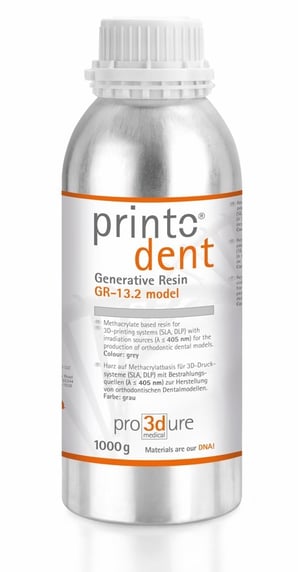 Pro3dure Printodent GR-13.2 model 1kg grey